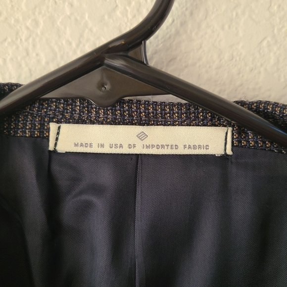 Joseph Abboud Nordstrom US Men's Size 42R Silk Wool Navy Sport Coat - Picture 7 of 14